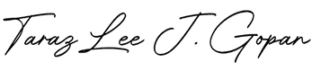 Signature of Taraz Lee J. Gopan